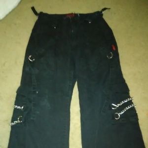 🎶💀Black Tripp pants with chains🎶💀